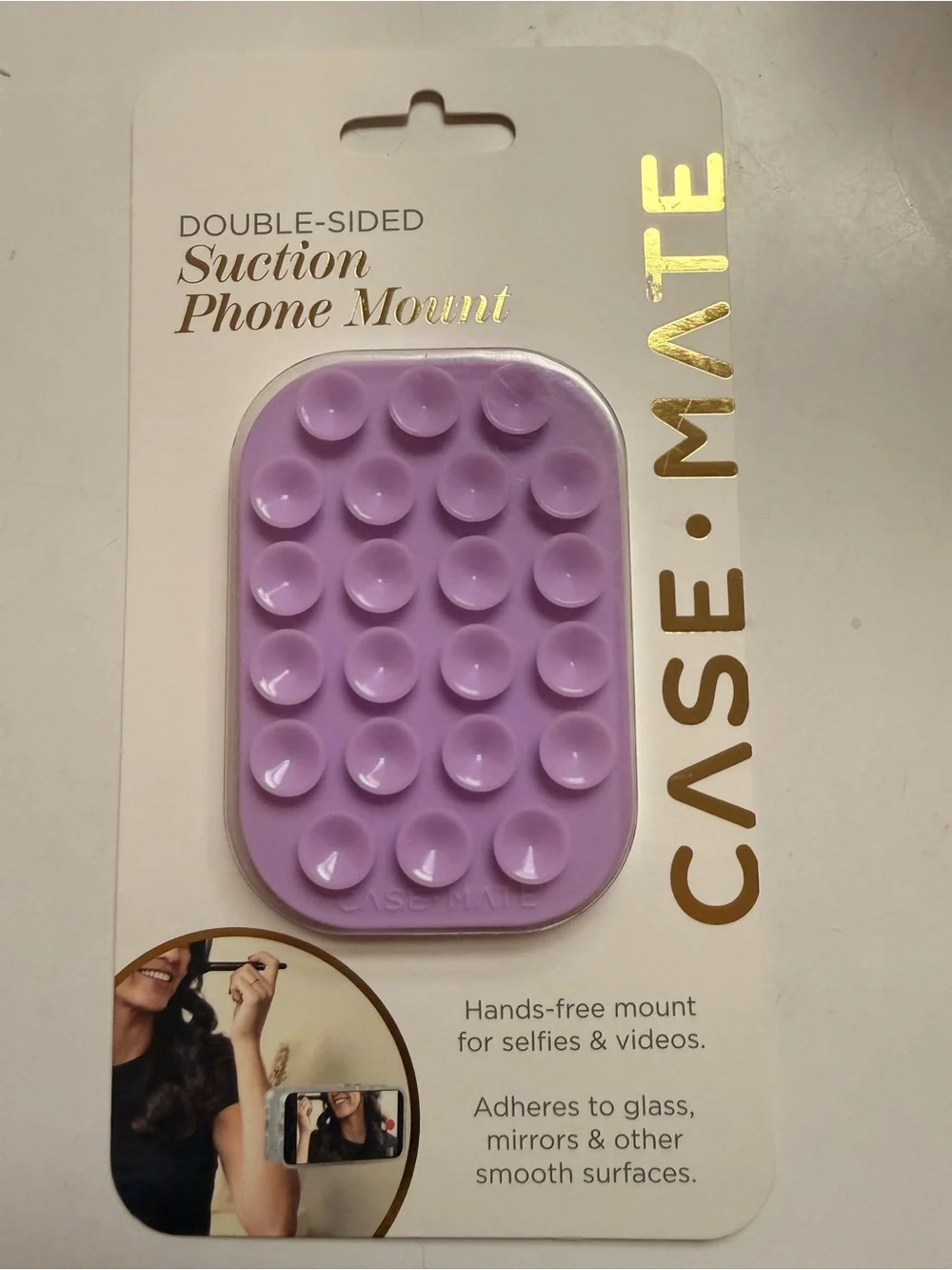case-mate Double-Sided Suction Phone Mount — Lavender